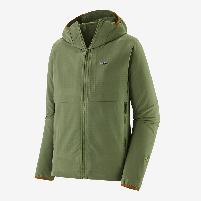 Patagonia Men's R1 TechFace Fitz Roy Trout Hoody - Terrain Green
