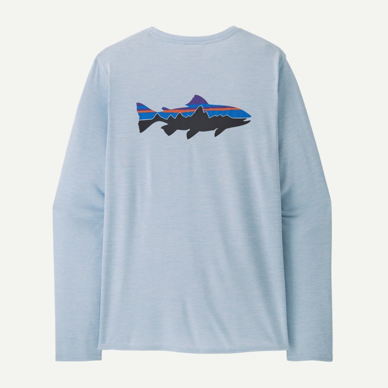 Men's Long-Sleeved Capilene Cool Daily Graphic Shirt - Waters