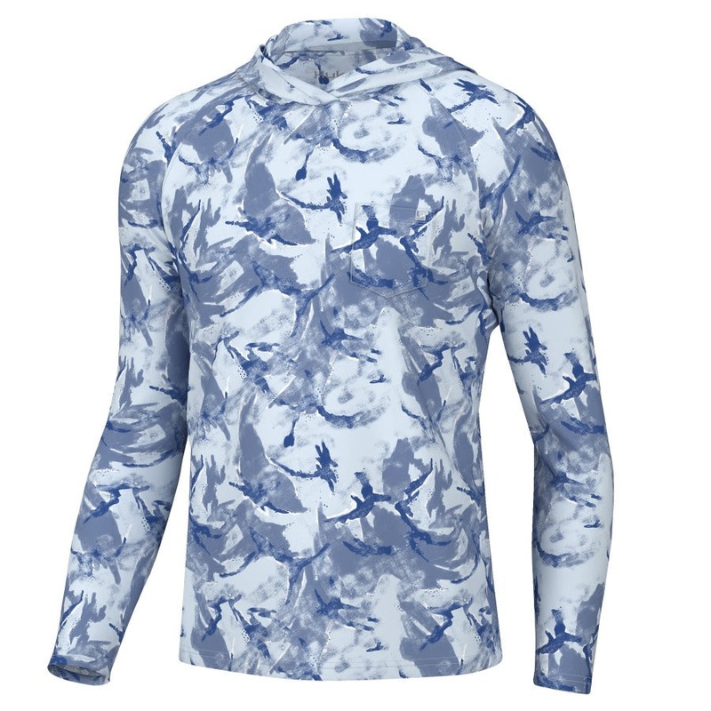 Huk Men's Waypoint Performance Sun Hoody - Prints