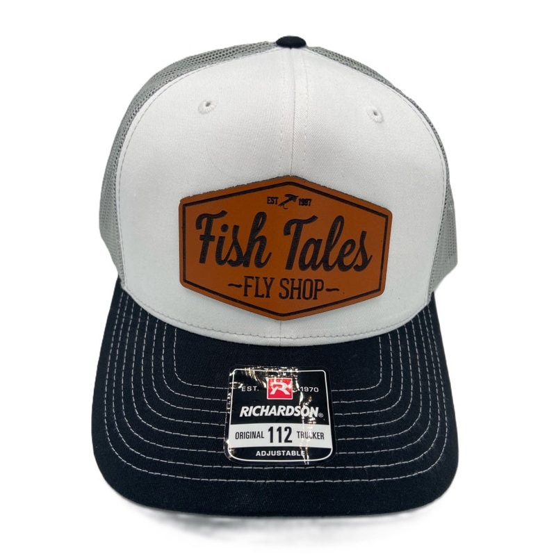 Fish Tales Leather Patch Trucker Hat