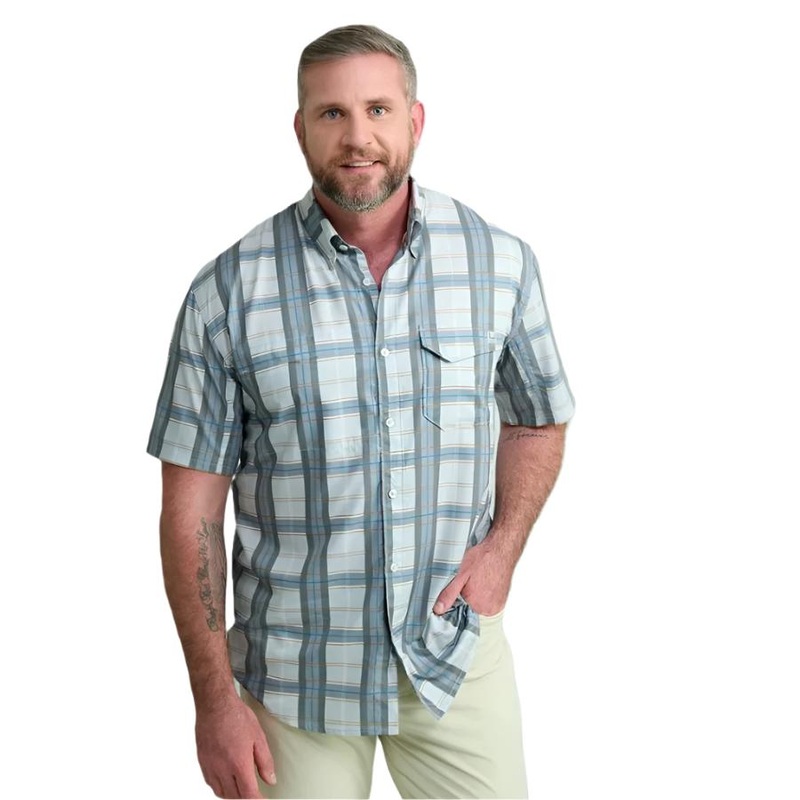 Huk Men's Tide Point Short Sleeve Button Down Shirt