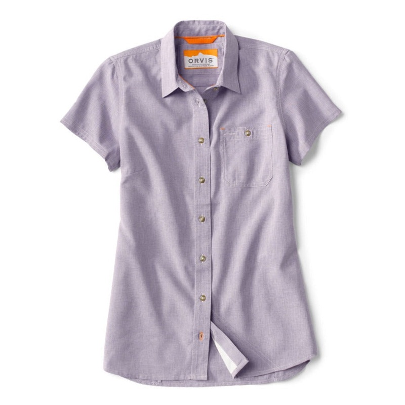 Orvis Women's Tech Chambray Short Sleeved Work Shirt (Clearance)