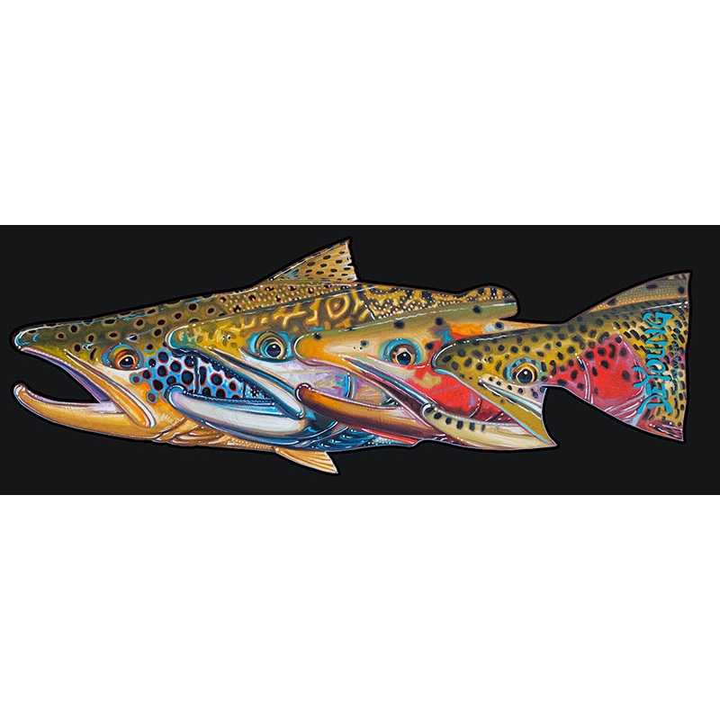Deyoung Fab Four Trout Decal