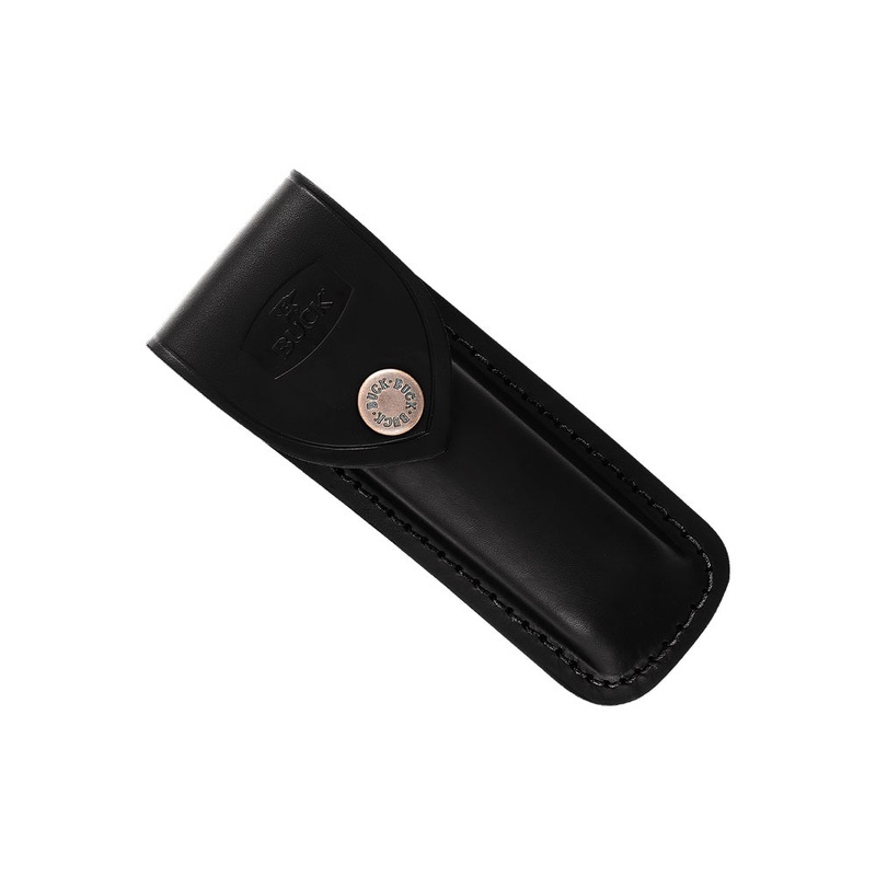 Buck 110 Leather Sheath Black