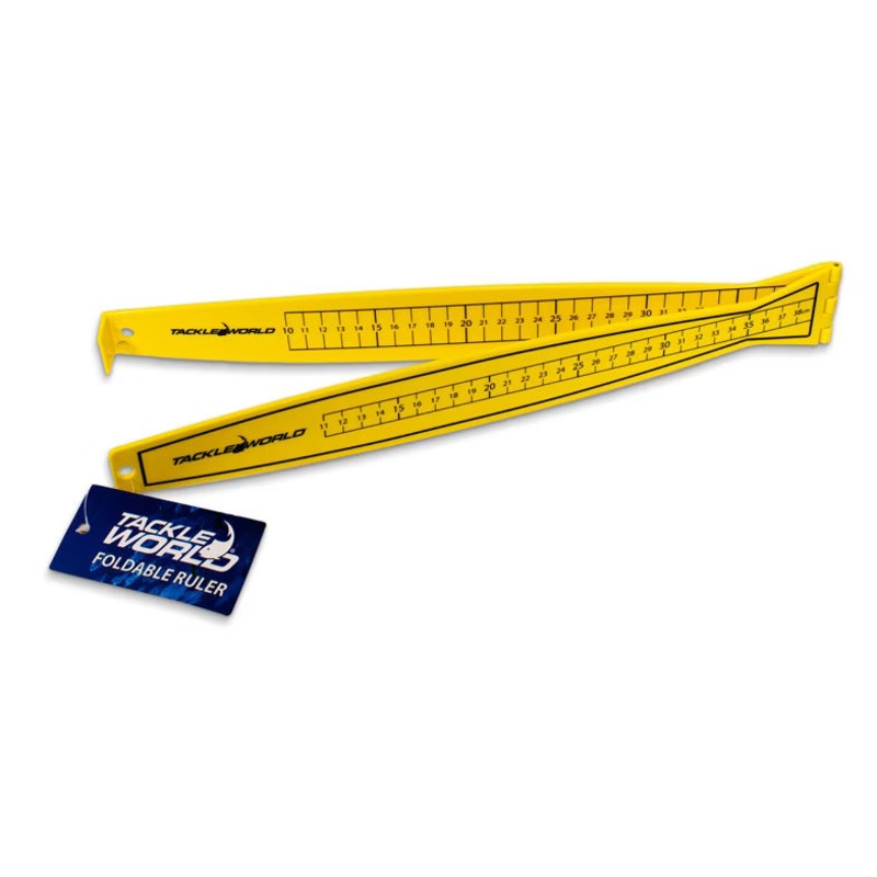 Tackle World Foldable Plastic Ruler Yellow