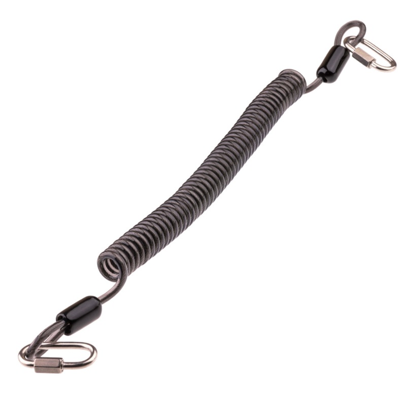 Toit Tether Black Large Coil Lanyard
