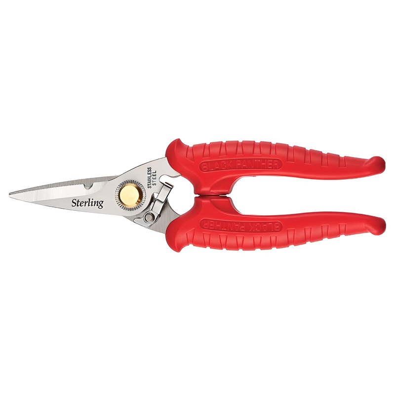 Black Panther 185mm High Tensile Industrial Snips Red