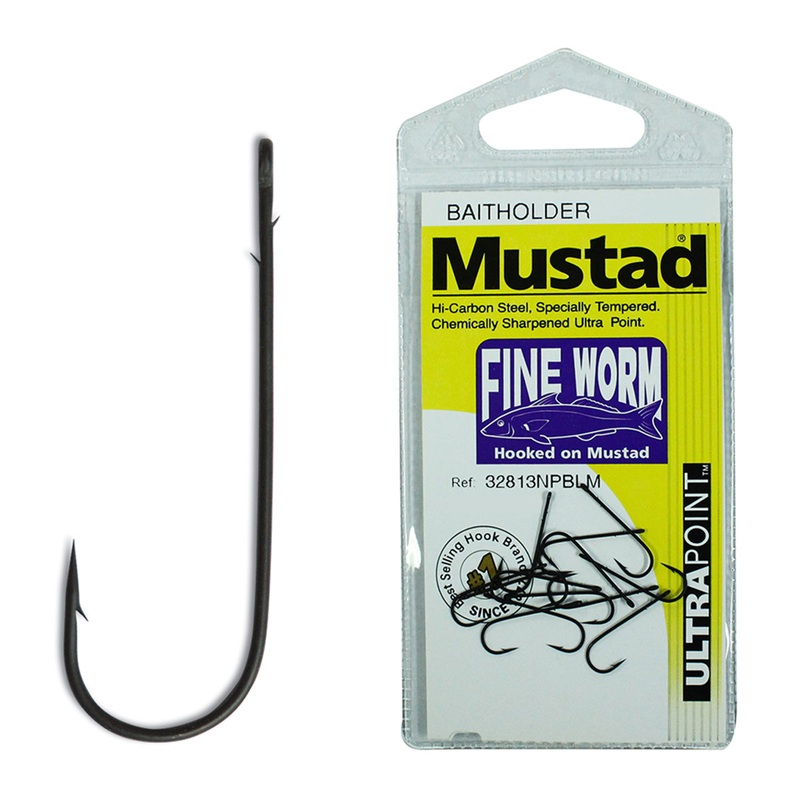 Mustad 32813 Fine Worm Hooks