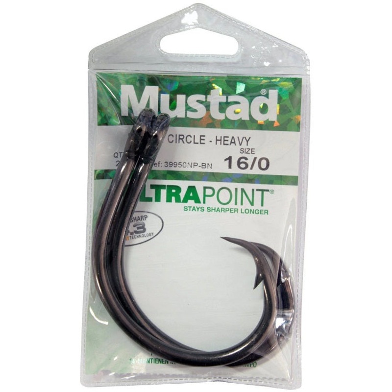 Mustad 39950 Demon Circle Heavy Hooks 16/0 (2pk)