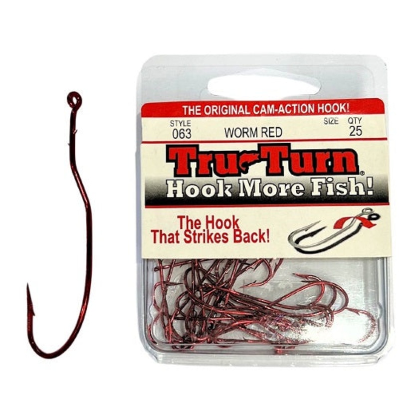 Tru Turn Worm Red 063 Bulk Hooks