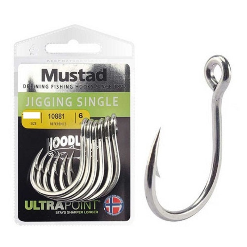 Mustad 10881 Jigging Single Hooks