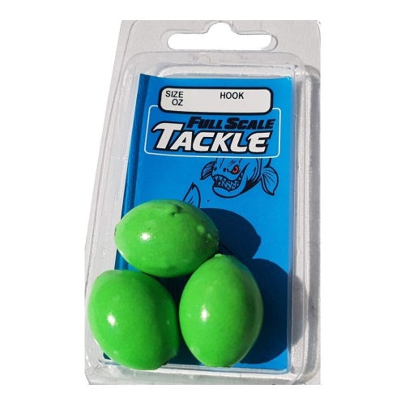 Simply Sinkers Tackle Egg Sinkers Glow Green