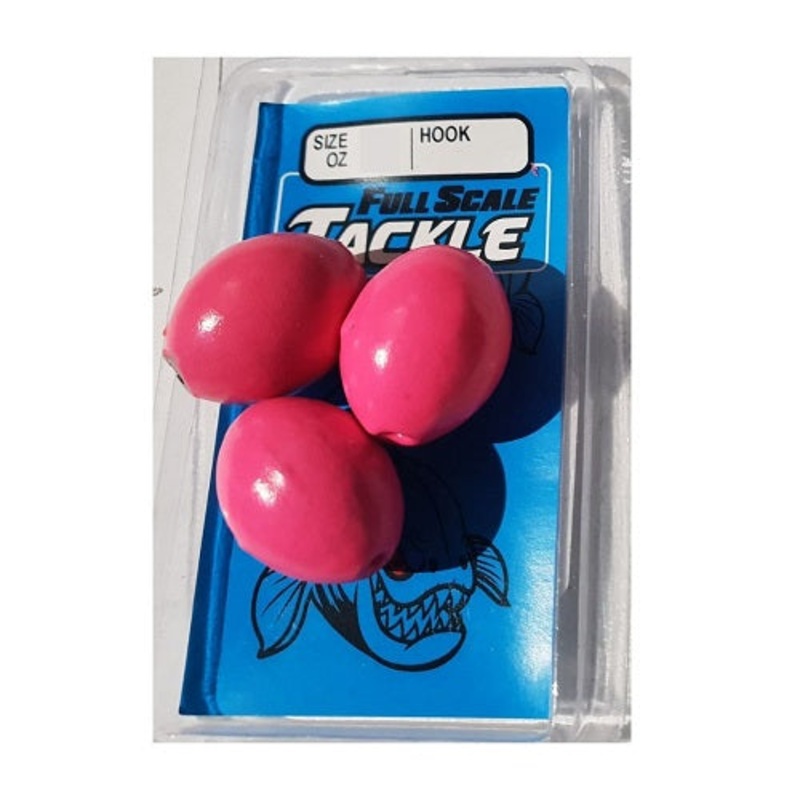 Simply Sinkers Tackle Egg Sinkers Glow Pink