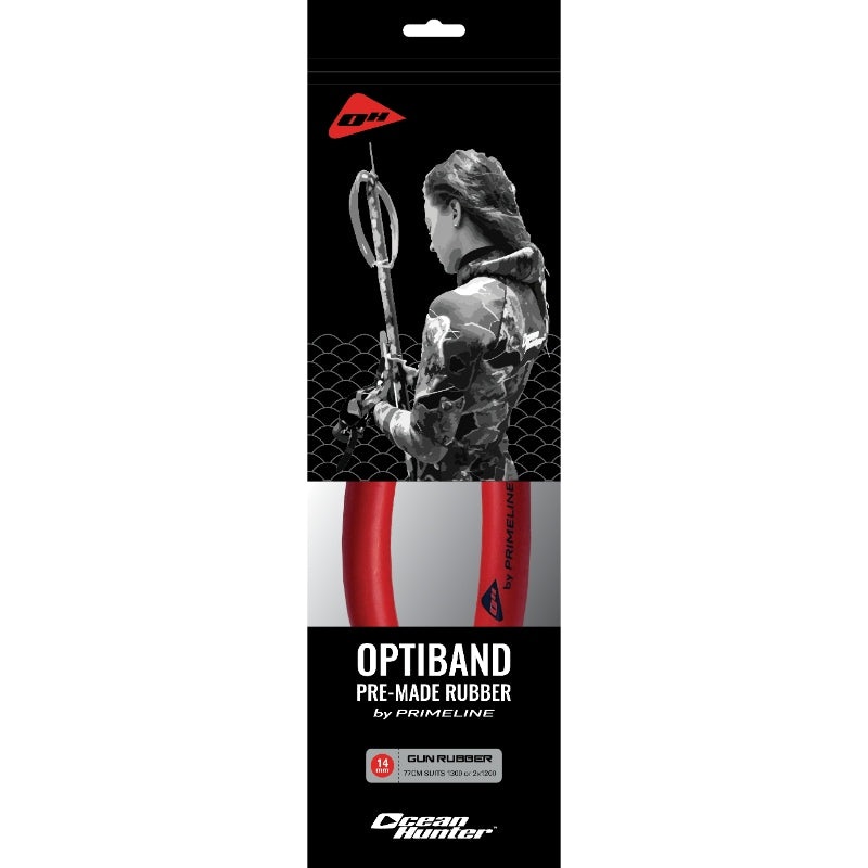 Ocean Hunter Primeline Optiband Gun Rubber 14mm Red