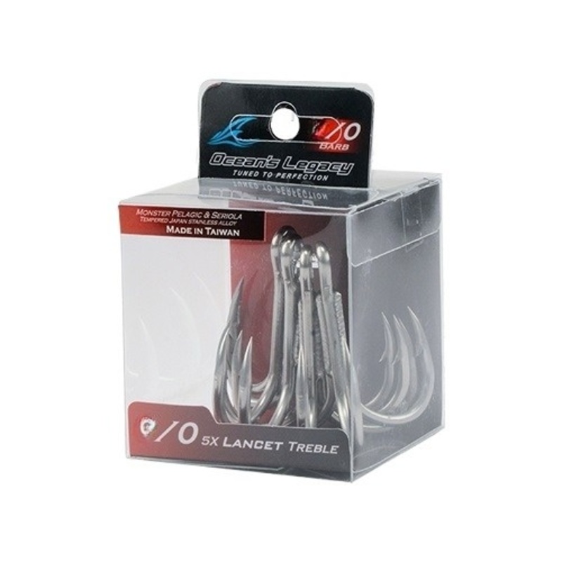 Ocean's Legacy Lancet Hd 5x Treble Hooks
