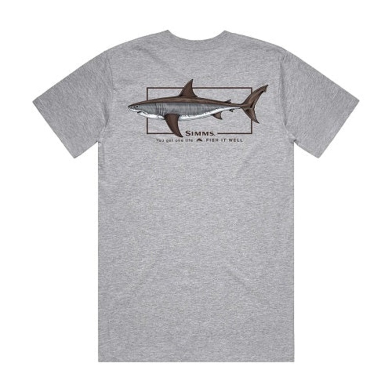 Simms Shirt Artist Tee Great White Shark Fish It Well