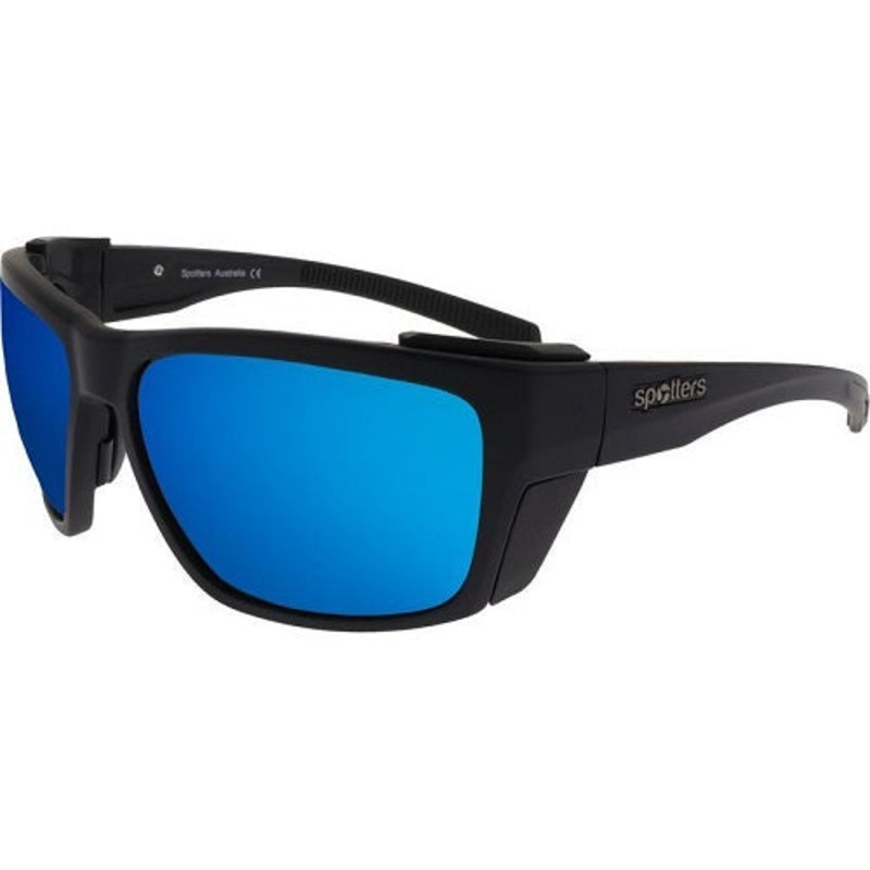 Spotters Renegade Polarised Sunglasses (matt Black Ice Blue)