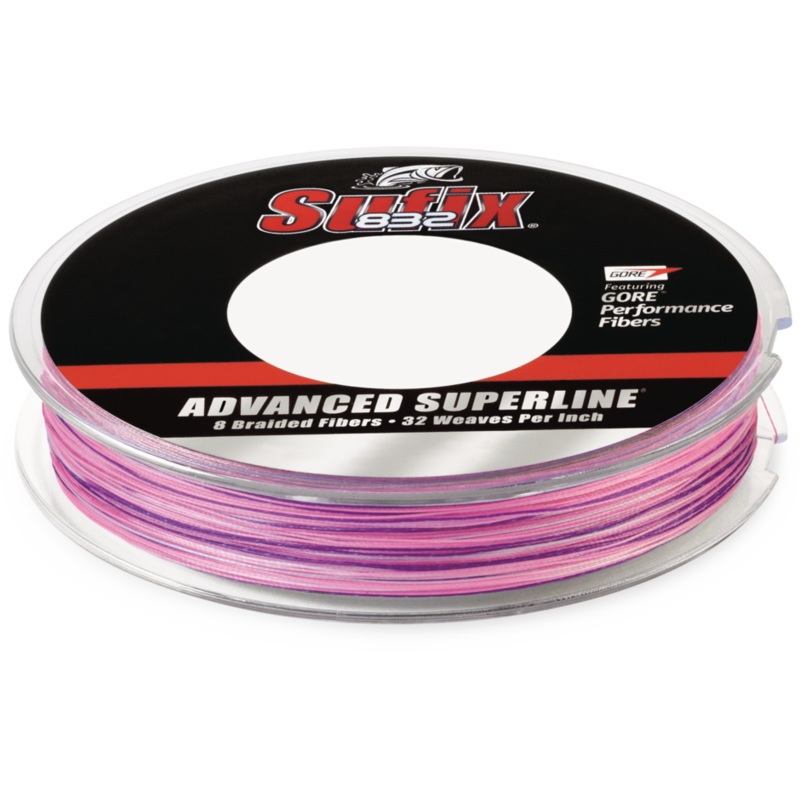Sufix 832 Advanced Braided Fishing Line Pink Camo 300yds >