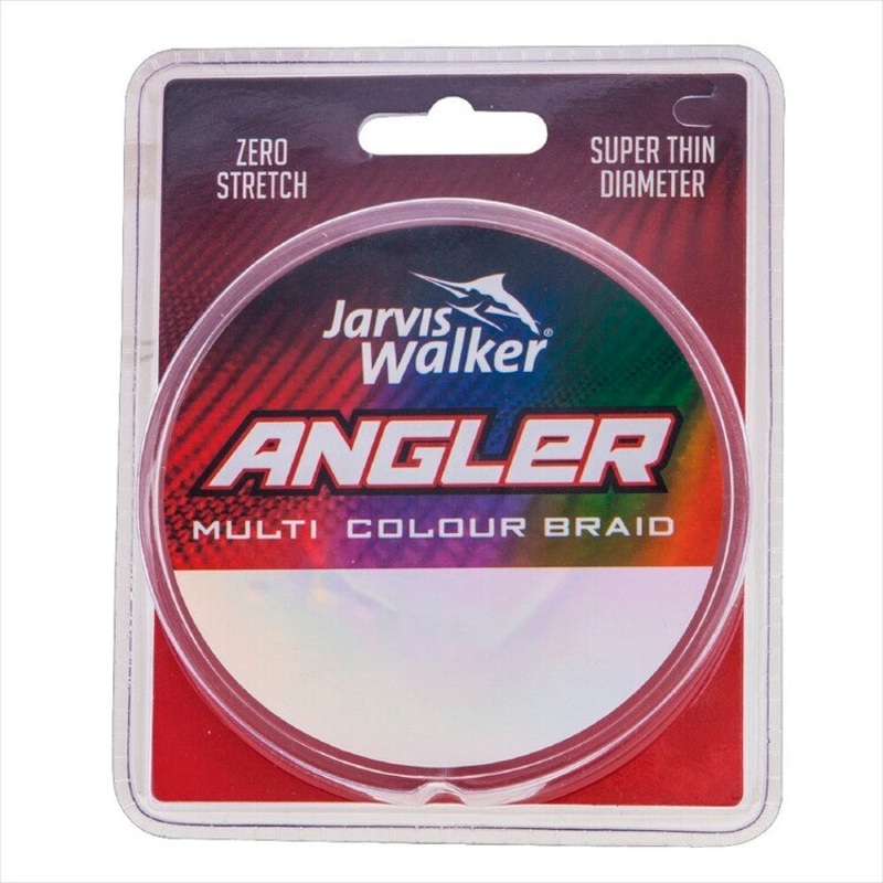 Jarvis Walker Angler Braided Fishing Line Multi Colour ><