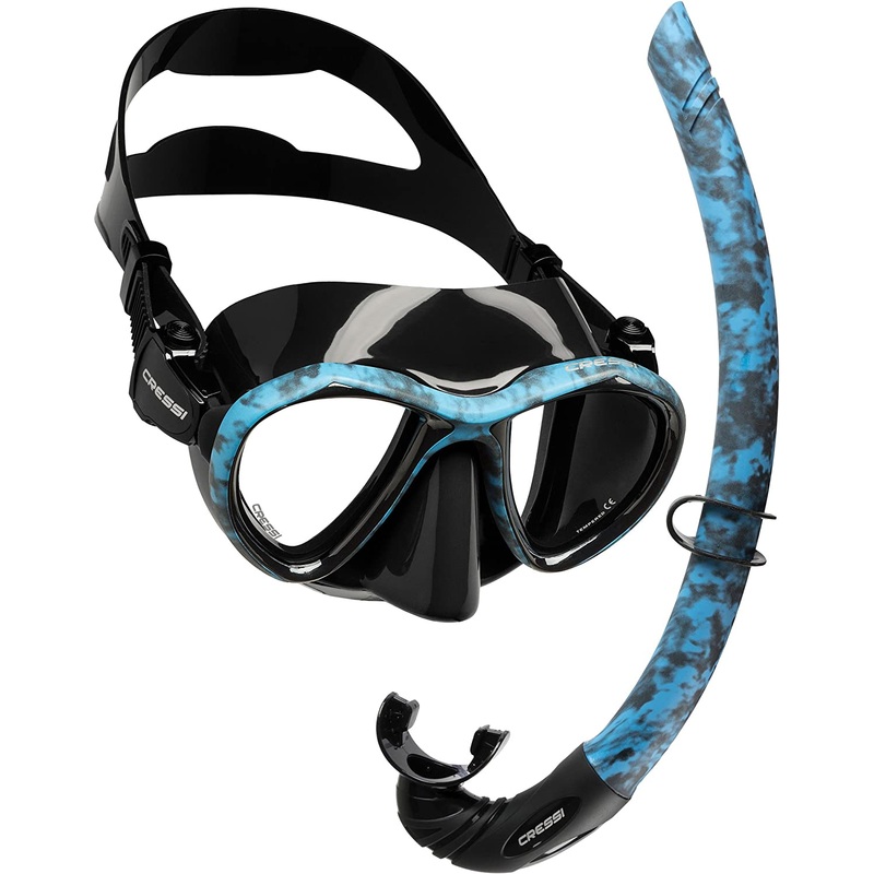 Cressi Metis Corsica Mask And Snorkel Blue Hunter