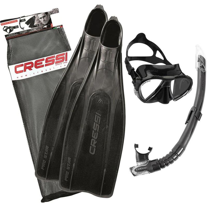 Cressi Pro Star Mask, Snorkel And Fins Set >