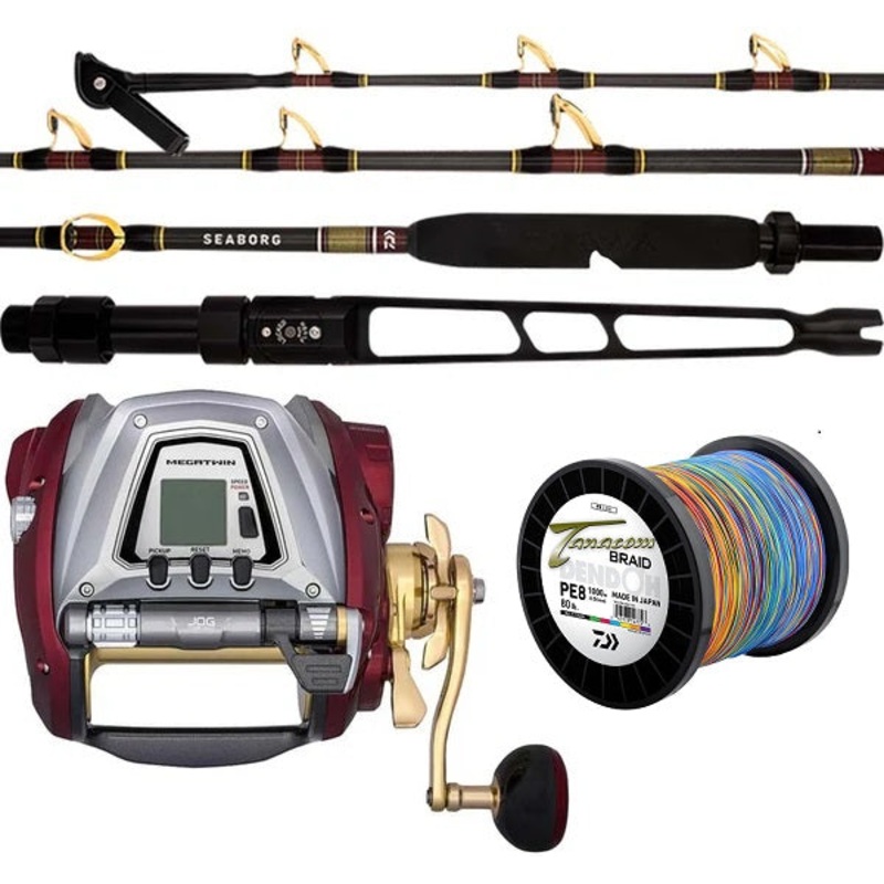 Daiwa Electric Combo Seaborg 1200mj Seaborg 60xhfd Pre-spooled Tanacom Braid 80lb 1000m