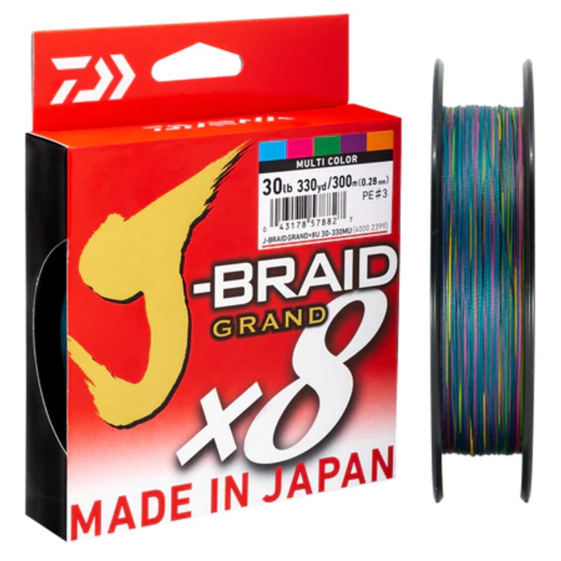 Daiwa J-braid Grand X8 Braided Fishing Line Multi Colour 300m