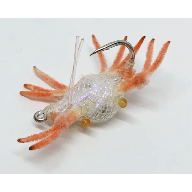 Flyz Inc Alphlexo Crab Sz 4 Tungsten Clear/salmon