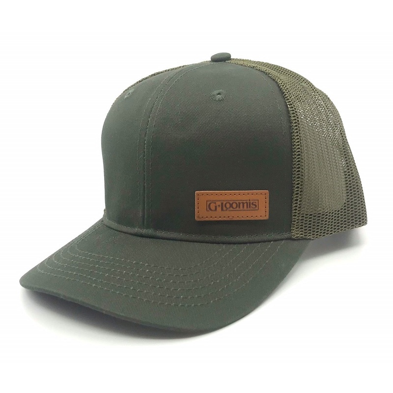 G Loomis Cap Trucker Leather Patch Olive