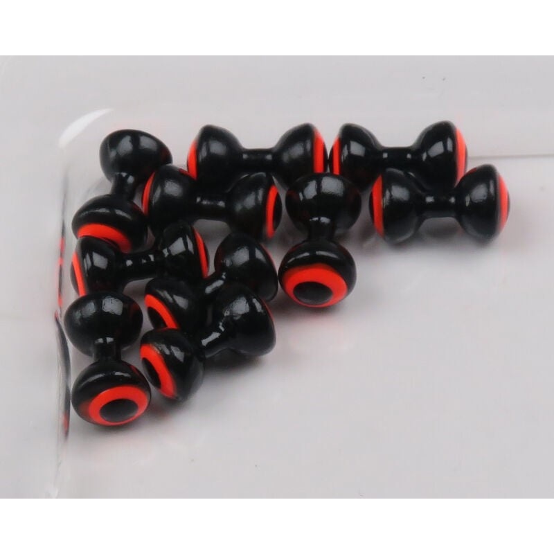 Hareline Double Pupil Lead Eyes Black/orange