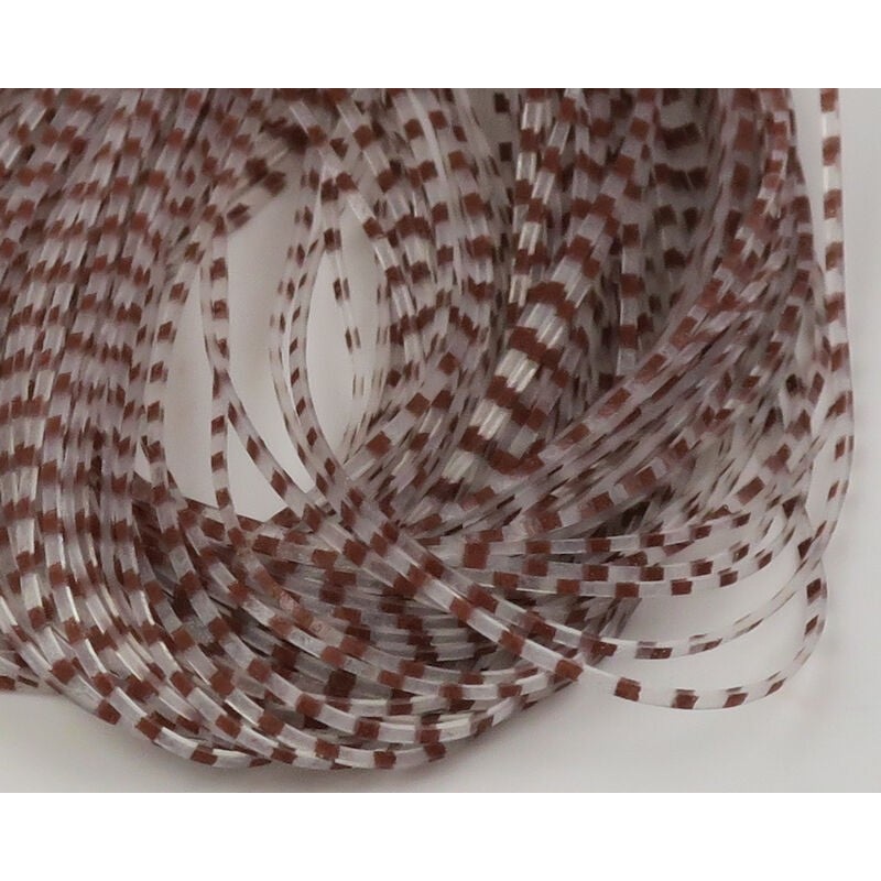 Hareline Micro Crusher Barred Legs Brown/clear