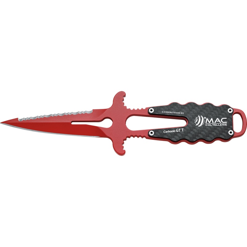 Mac Coltellerie Dive Knife Apnea 9 Carbon W/ Lanyard >
