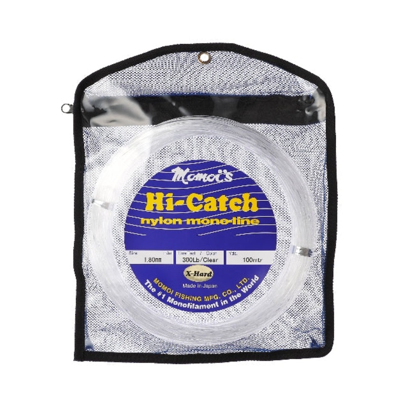 Momoi Hi-catch Extra Hard Coil Monofilament Fishing Leader Clear