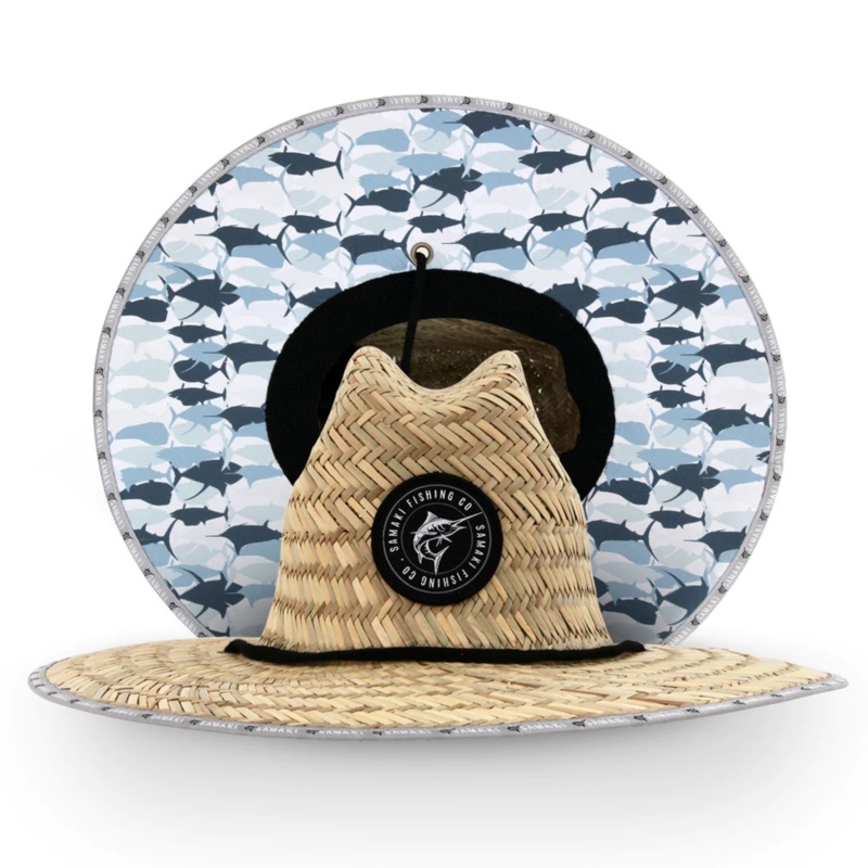 Samaki Straw Hat Adult Grey Marlin