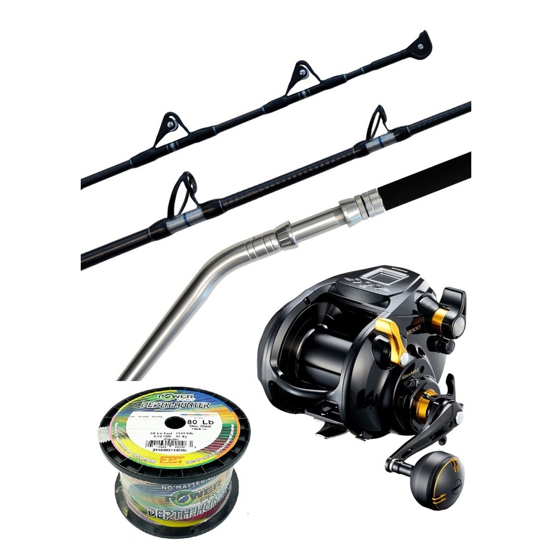 Shimano Electric Combo Beastmaster 9000b Status B/b 5'6" Pe 8-10 Pre-spooled Power Pro Braid 80lb 1050m