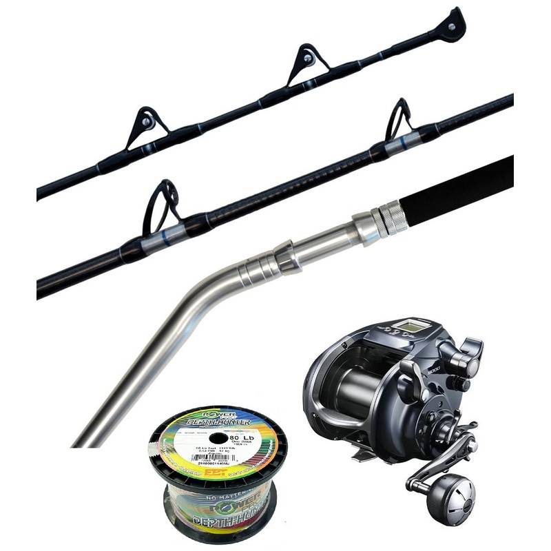 Shimano Electric Combo Forcemaster 9000 Status B/b 5'6" Pe 8-10 Pre-spooled Power Pro Braid 80lb 1050m