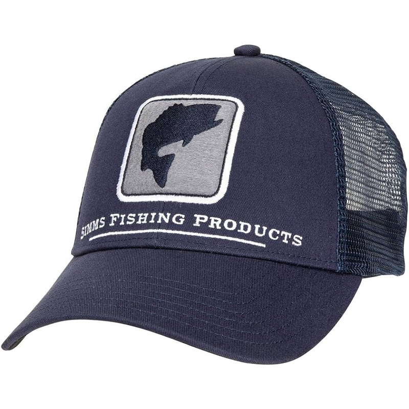Simms Cap Trucker Bass Icon Admiral Steel