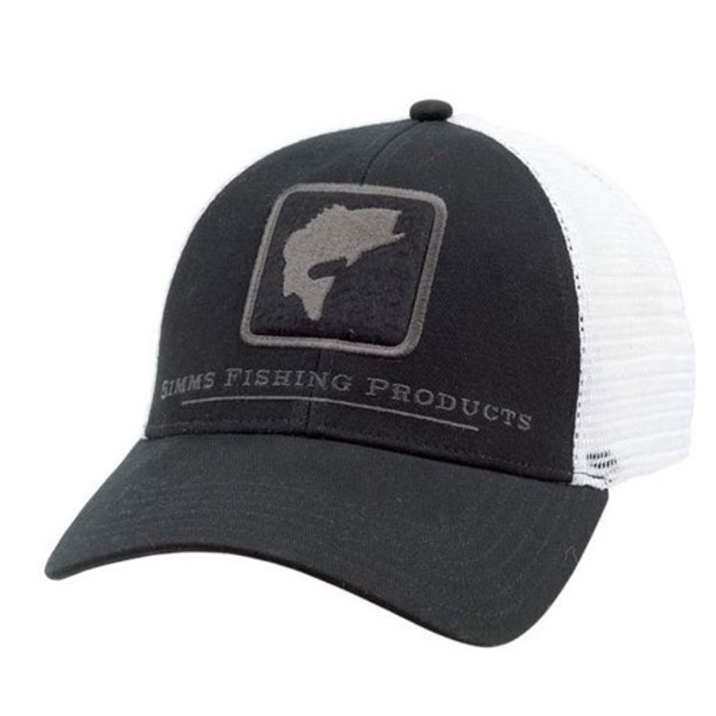Simms Cap Trucker Bass Icon Black