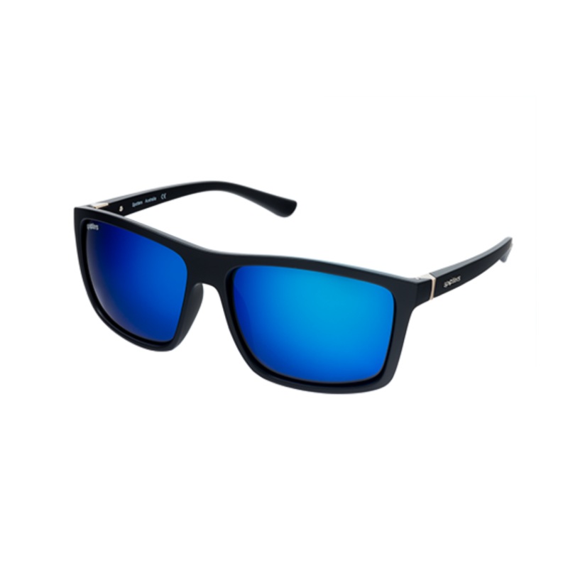 Spotters Grayson Polarised Sunglasses (matt Black Ice Blue)