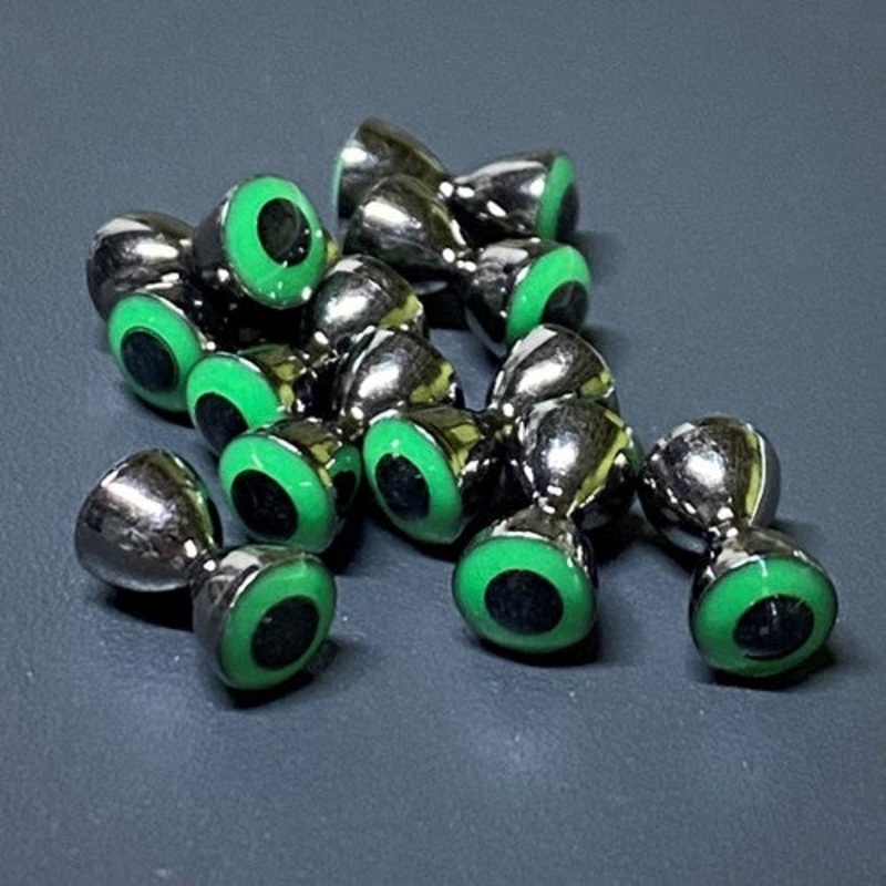 Todd H/glass Eyes Nickel/grn 6.3mm Large >