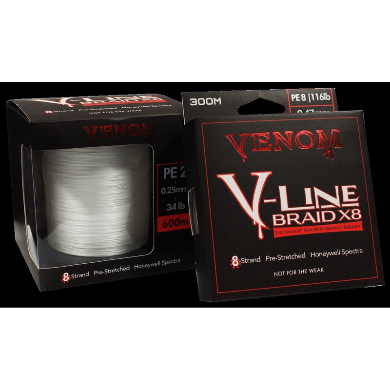 Venom V-line X8 Braided Fishing Line White 300m