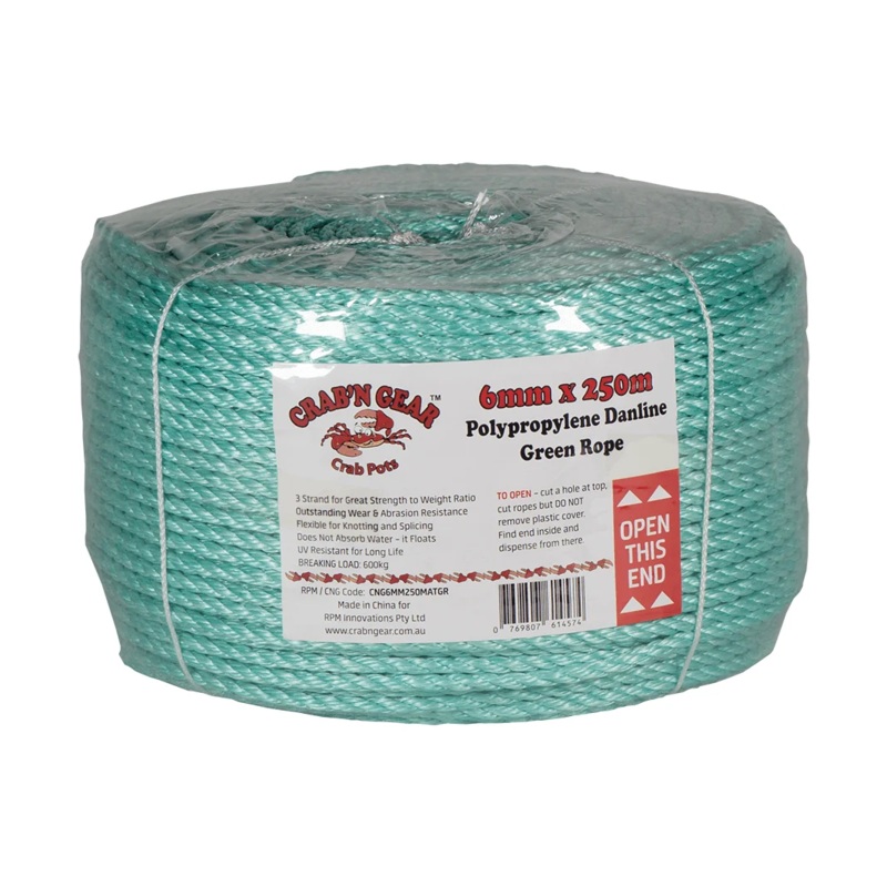 Crab'n Gear Aquatek Rope Green 6mm X 250m Full Coil