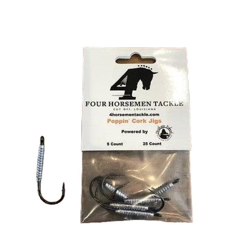 Four Horsemen Tackle Popping Cork Hook-5pk