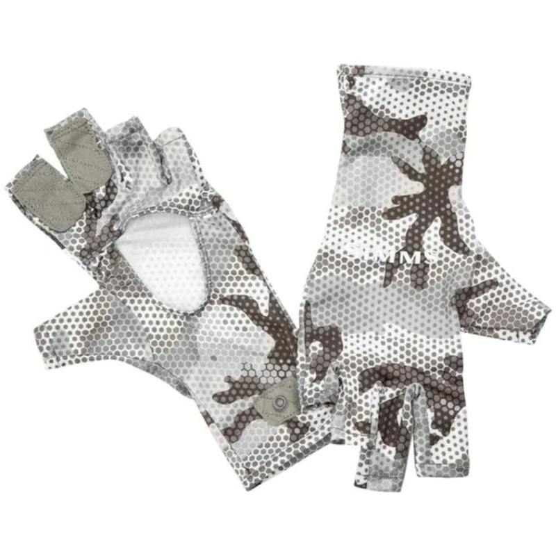 Simms Solarflex Sun Glove Hex Flo Camo Steel >