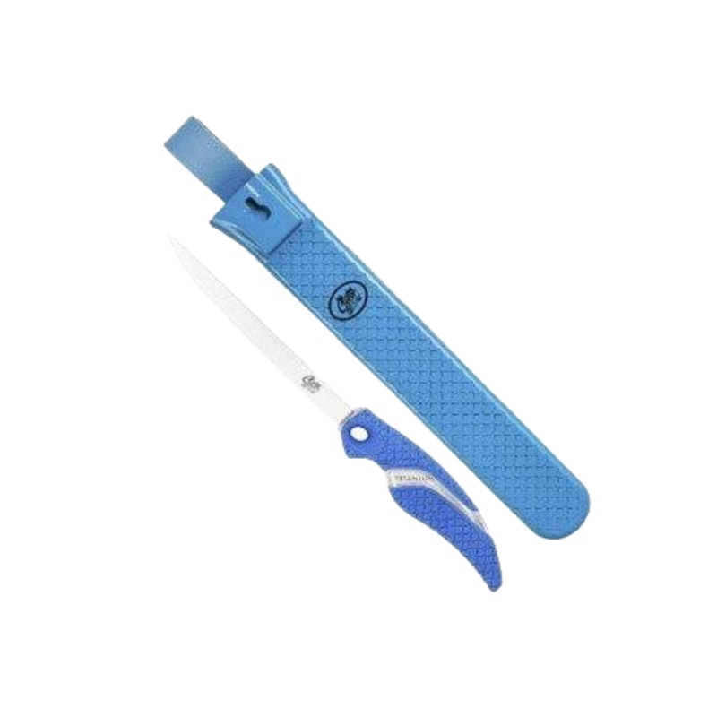Cuda Brand 6" Ti Fillet Knife & Sheath Set