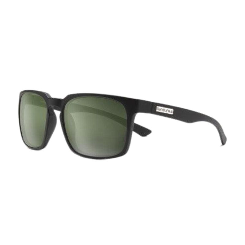 Suncloud Hundo Matte Black + Polarized Gray Green