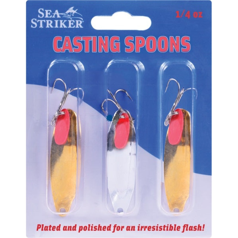 Sea Striker Casting Spoon w/ Teaser Tab 3pk