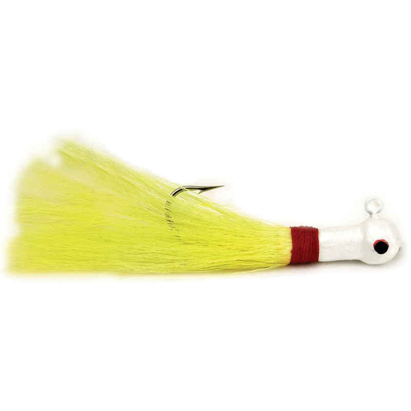 Sea Striker Popeye Bucktail 7/0 White/Chartreuse