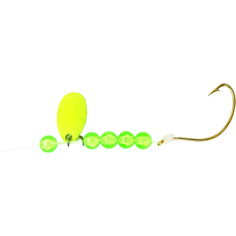 Sea Striker Snelled Hooks Gold WG Chartreuse 4pk