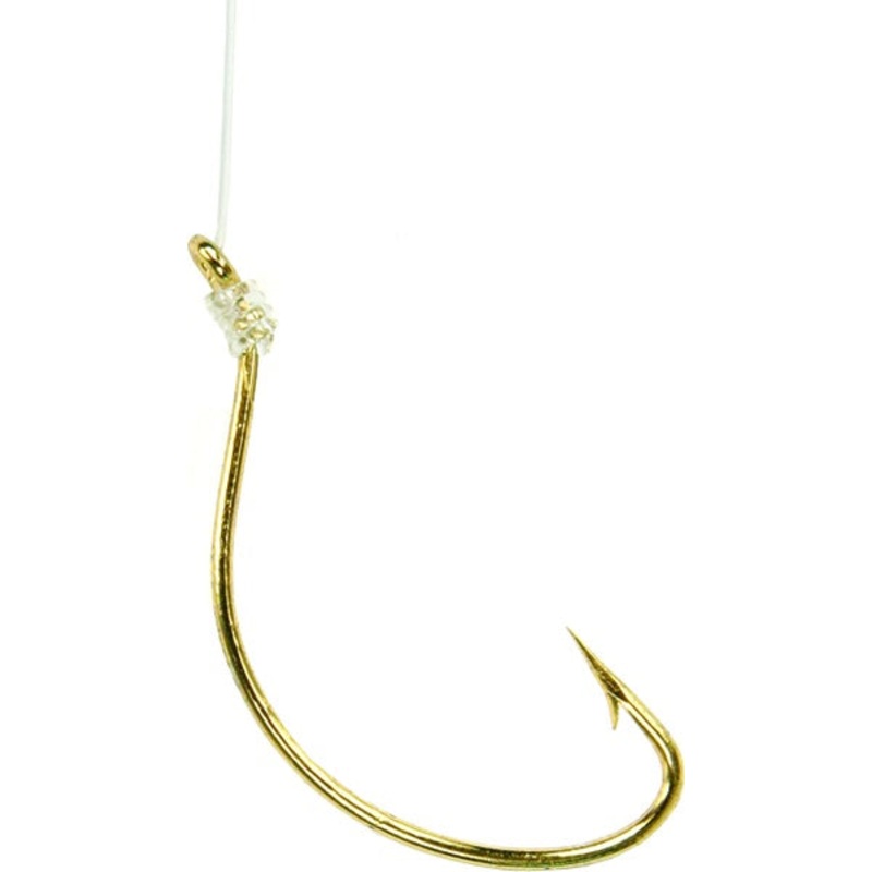Sea Striker Snelled Hooks Gold Wide Gap 6pk